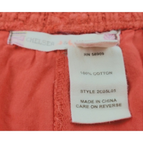 Chelsea & Violet coral red lace shorts lined S - Picture 4 of 7